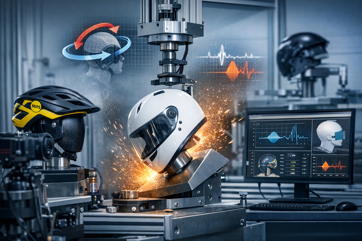 машина для испытания шлемов素材1